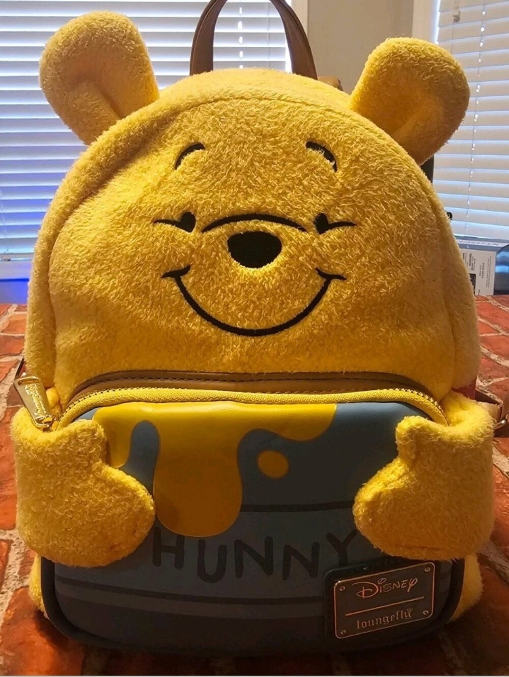 Loungefly Disney Winnie the Pooh Hunny Tummy Mini Backpack Sherpa Honey Pot